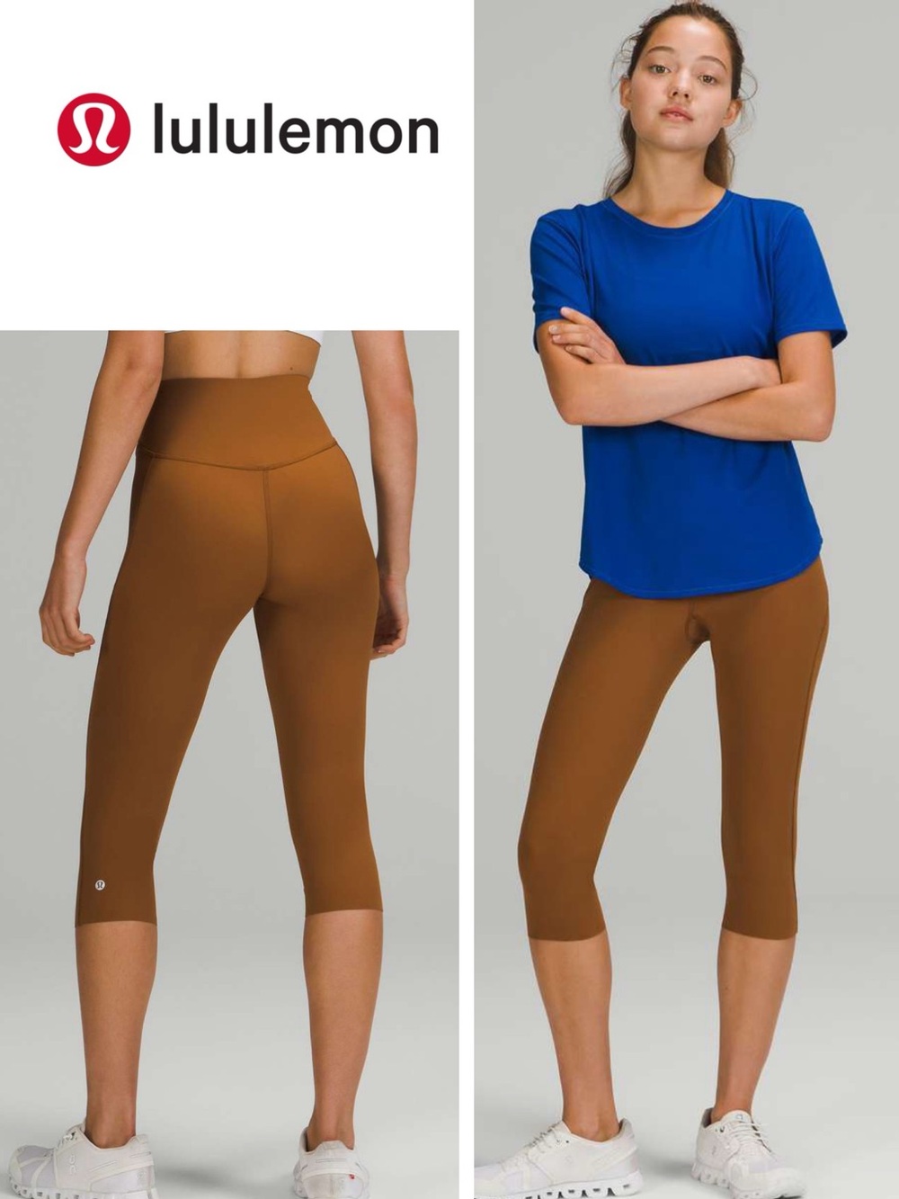 lululemon 17” crop base leggings - copper